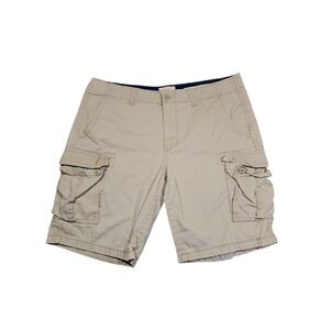 Trinity Cargo Shorts 38 x10 Mens 20" Tan Khaki Canvas Hiking Grunge Baggy Skater